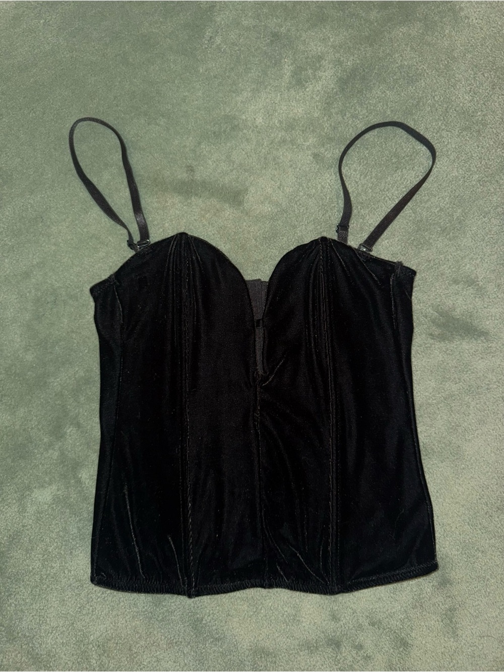 Spirit Black Velvet Bustier Cami